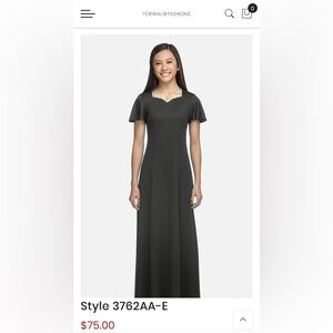 Full length black performance gown